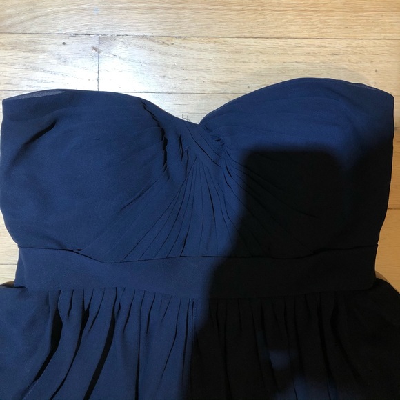 Jenny Yoo Collection short strapless navy dress - Picture 4 of 7